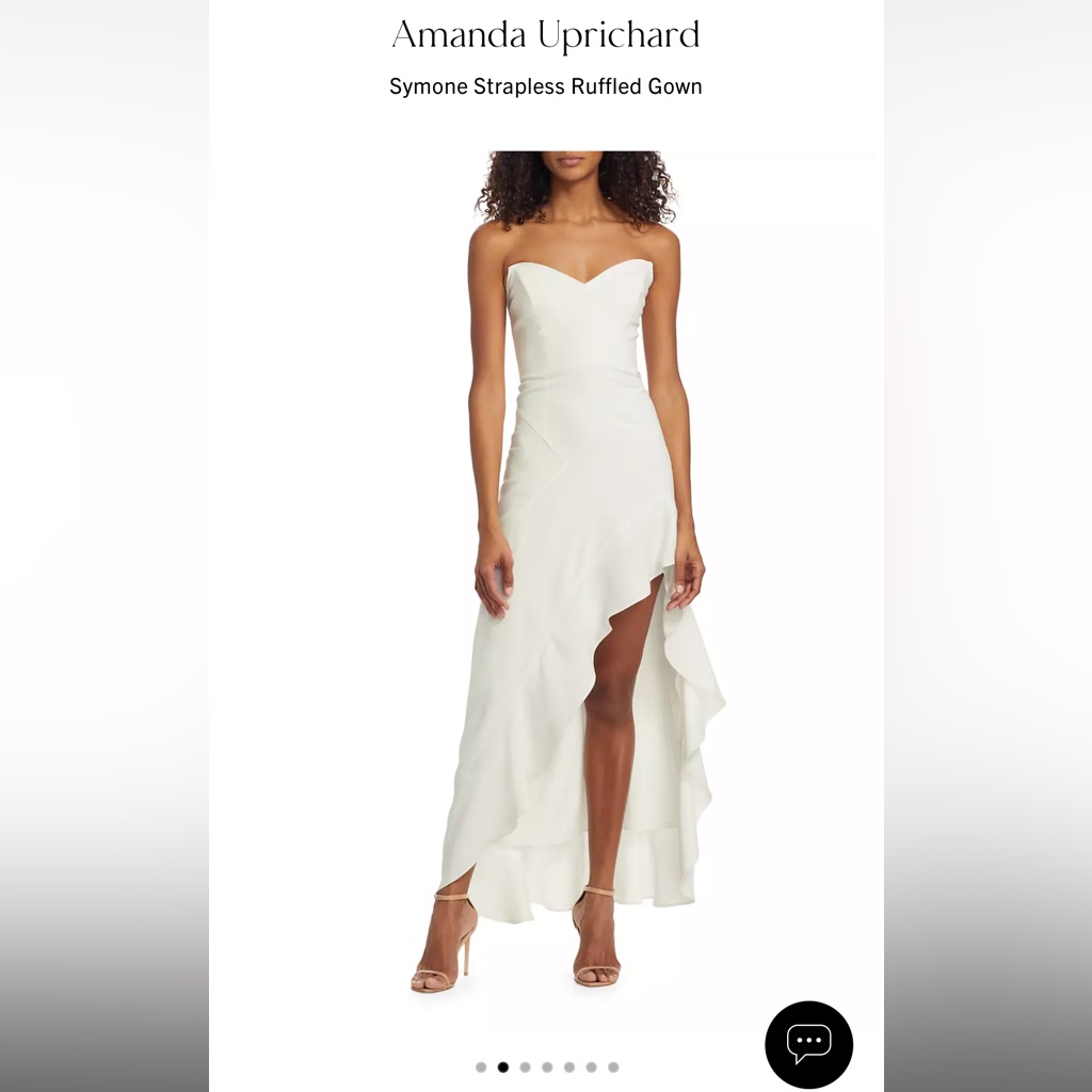 Amanda Uprichard Symone Strapless Ruffled Gown